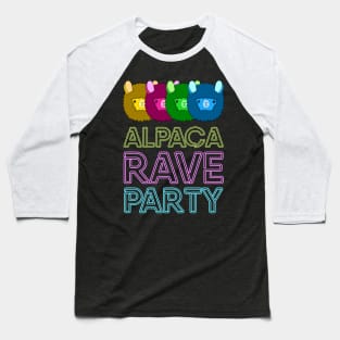 Alpaca Rave Party Baseball T-Shirt